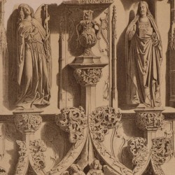 Detalles del sepulcro de D. Fernando Díez de Fuente-Pelayo, en la Catedral (Burgos)