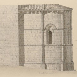 Planta, portada principal, ábside y detalles de la iglesia de San Juan de Amandi (Concejo de Villaviciosa)